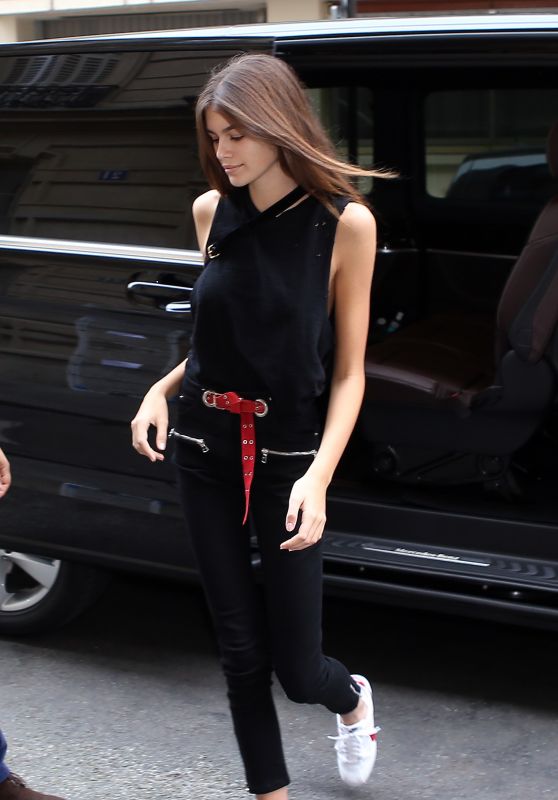 KAIA GERBER Leaves George V Hotel in Paris 09/27/2017
