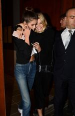 KAIA GERBER Out for Dinner in Milan 09/23/2017