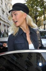 KARLIE KLOSS Leaves Her Hotel in Paris 09/26/2017