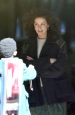 KATE BECKINSALE on the Set of Farming in London 09/22/2017