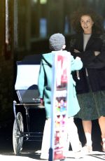KATE BECKINSALE on the Set of Farming in London 09/22/2017