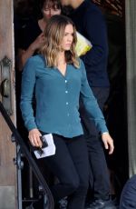 KATHARINE MCPHEE on the Set of Scorpion in Los Angeles 09/13/2017