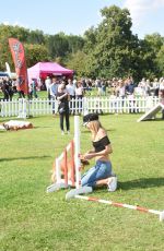 KIMBERLY GARNER with Her Dog at Pupaid 2017 in London 09/02/2017