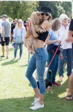 KIMBERLY GARNER with Her Dog at Pupaid 2017 in London 09/02/2017