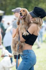 KIMBERLY GARNER with Her Dog at Pupaid 2017 in London 09/02/2017