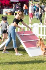 KIMBERLY GARNER with Her Dog at Pupaid 2017 in London 09/02/2017