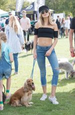 KIMBERLY GARNER with Her Dog at Pupaid 2017 in London 09/02/2017