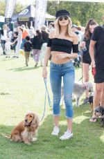 KIMBERLY GARNER with Her Dog at Pupaid 2017 in London 09/02/2017