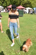 KIMBERLY GARNER with Her Dog at Pupaid 2017 in London 09/02/2017