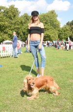 KIMBERLY GARNER with Her Dog at Pupaid 2017 in London 09/02/2017