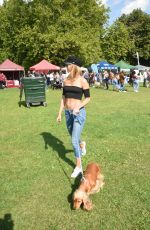 KIMBERLY GARNER with Her Dog at Pupaid 2017 in London 09/02/2017