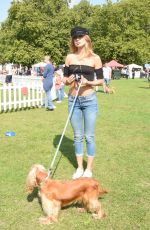KIMBERLY GARNER with Her Dog at Pupaid 2017 in London 09/02/2017