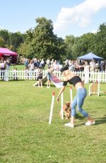 KIMBERLY GARNER with Her Dog at Pupaid 2017 in London 09/02/2017