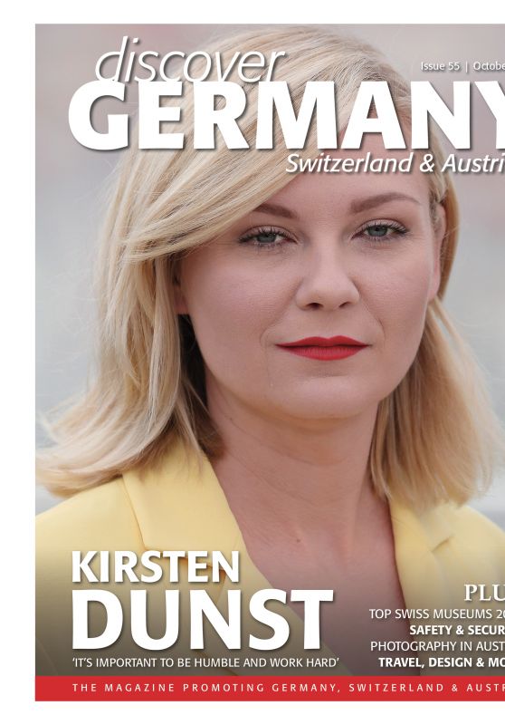 KIRSTEN DUNST in Discover Germany, October 2017