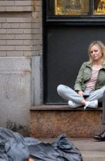 KRISTEN BELL on the Set of Like Father in New York 09/01/2017