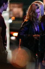 KRISTEN STEWART and STELLA MAXWELL Gets Affectionate Outside a Bar in New York 08/31/2017
