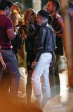 KRISTEN STEWART and STELLA MAXWELL Gets Affectionate Outside a Bar in New York 08/31/2017