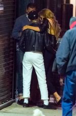 KRISTEN STEWART and STELLA MAXWELL Gets Affectionate Outside a Bar in New York 08/31/2017