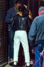 KRISTEN STEWART and STELLA MAXWELL Gets Affectionate Outside a Bar in New York 08/31/2017