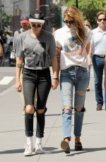 KRISTEN STEWART and STELLA MAXWELL Hold Hands Out in New York 08/31/2017