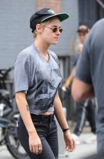 KRISTEN STEWART and STELLA MAXWELL Hold Hands Out in New York 08/31/2017