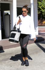 LEA MICHELE Leaves a Nail Salon in Studio City 09/12/2017