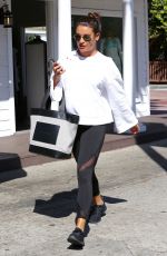 LEA MICHELE Leaves a Nail Salon in Studio City 09/12/2017