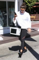 LEA MICHELE Leaves a Nail Salon in Studio City 09/12/2017