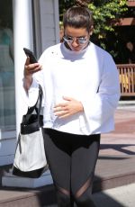 LEA MICHELE Leaves a Nail Salon in Studio City 09/12/2017