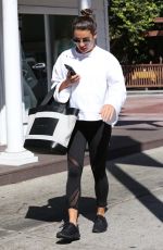 LEA MICHELE Leaves a Nail Salon in Studio City 09/12/2017