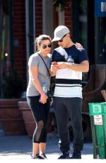 LEA MICHELE Out and About in New York 09/24/2017