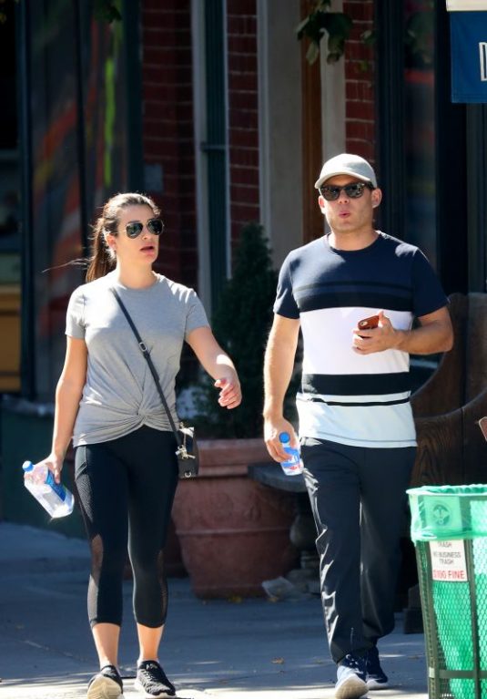 LEA MICHELE Out and About in New York 09/24/2017