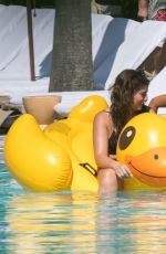 LEIGH-ANNE PINNOCK in Bikini at a Pool in Miami 09/05/2017