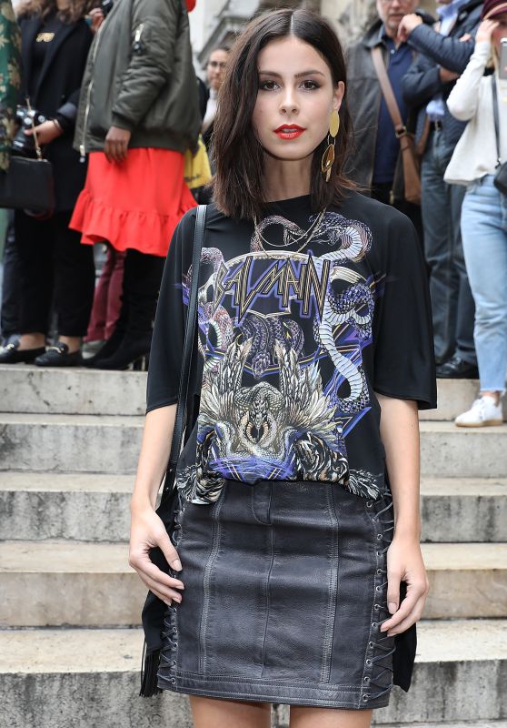 LENA MEYER-LANDRUT Arrives at Balmain Spring/Summer 2018 Fashion Show 09/28/2017