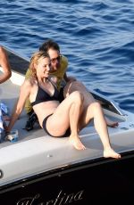 LESLIE BIBB in Bikini at a Boat at Amalfi Coast 08/30/2017