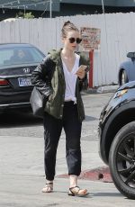 LILY COLLINS Leaves a Gym in Beverly Hills 09/16/2017