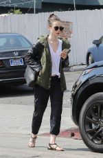 LILY COLLINS Leaves a Gym in Beverly Hills 09/16/2017