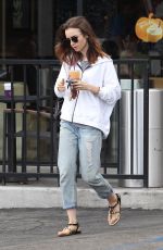 LILY COLLINS Out for a Coffee in Los Angeles 09/15/2017