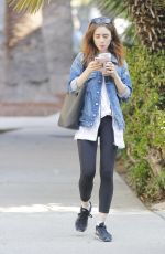 LILY COLLINS Out in Beverly Hills 09/06/2017