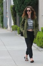 LILY COLLINS Out in Beverly Hills 09/18/2017
