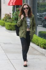 LILY COLLINS Out in Beverly Hills 09/18/2017
