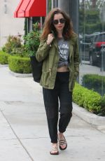 LILY COLLINS Out in Beverly Hills 09/18/2017