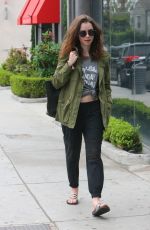 LILY COLLINS Out in Beverly Hills 09/18/2017