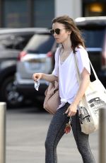 LILY COLLINS Out in Los Angeles 08/31/2017