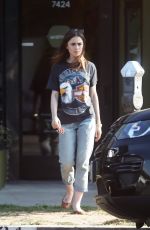 LILY COLLINS Out Shopping in Los Angeles 09/20/2017