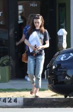 LILY COLLINS Out Shopping in Los Angeles 09/20/2017