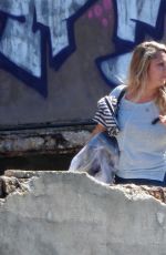 LILY JAMES on the Set of Mamma Mia in Croatia 09/12/2017
