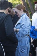 LINDSAY LOHAN at Maria Ke Fisherman Fashion Show in Madrid 09/18/2017