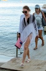 LINDSAY LOHAN Leaves a Yacht in Mykonos 09/04/2017