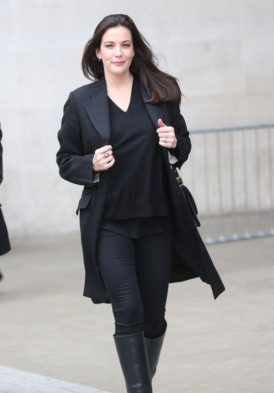 LIV TYLER Leaves BBC Radio in London 09/26/2017